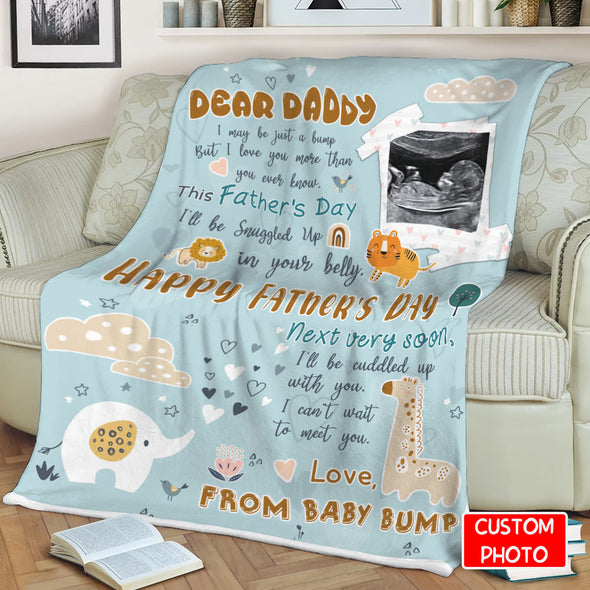 Personalized Gift For Future Daddy Happy Father's Day Blanket - NT - AV0508222