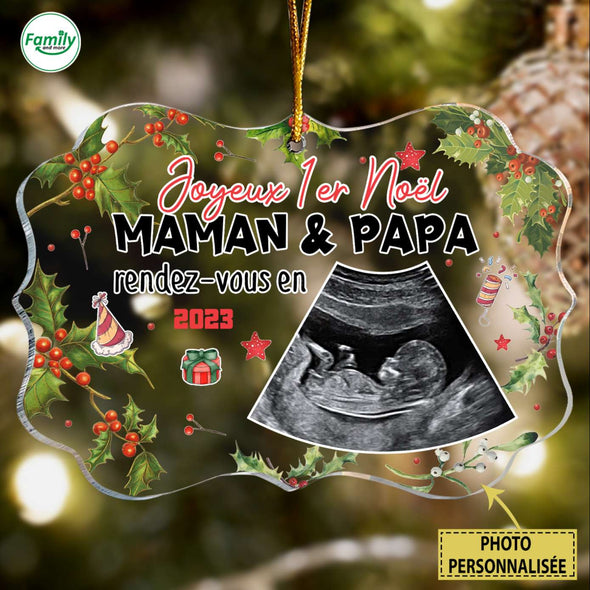 Cadeau Personnalisé Pour Maman & Papa Rendez-vous en 2023 Ornament PP-AV1411222