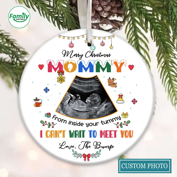 Personalized Gift For Future Mommy I Can't Wait To Meet You Ornament_PP_AV0610223