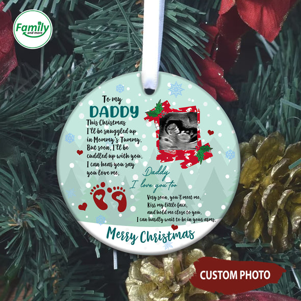 Personalized Gift Of Future Daddy I Love You Too Christmas Ornament_PP_AV1909222