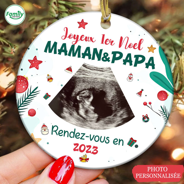 Cadeau Personnalisé Pour Maman & Papa Rendez-vous en 2023 Ornament PP-AV14112210