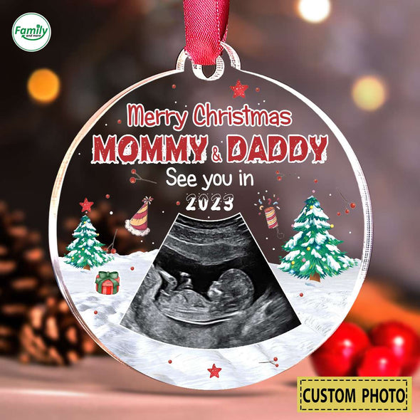 Personalized Gift For Future Mommy & Daddy See You In 2023 Ornament PP - AV09112213