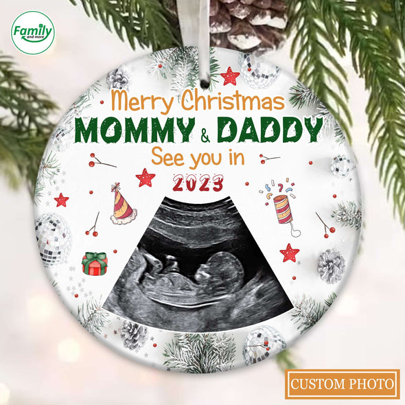 Personalized Gift For Future Mommy & Daddy See You In 2023 Ornament PP - AV0811225