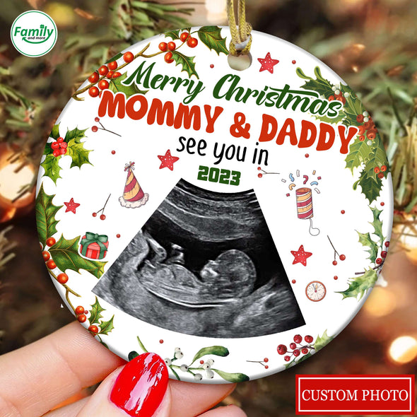 Personalized Gift For Future Mommy & Daddy See You In 2023 Ornament PP - AV09112212
