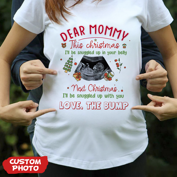 Personalized Gift For Future Mommy This Christmas I'll Be Snuggled Up In Your Belly T-shirt, Hoodie, Sweatshirt-PP-AV1511225