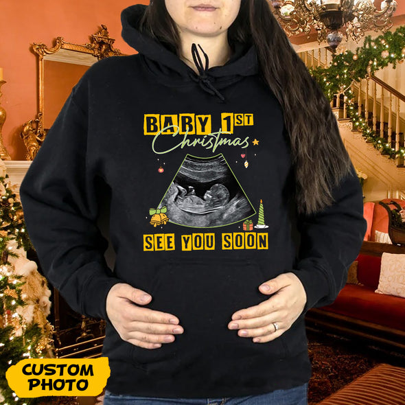 Personalized Gift For Future Mommy Baby's First Christmas T-shirt, Hoodie, Sweatshirt PP - AV1111223