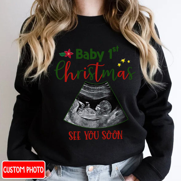 Personalized Gift For Future Mommy Baby's First Christmas T-shirt, Hoodie, Sweatshirt PP - AV1011222