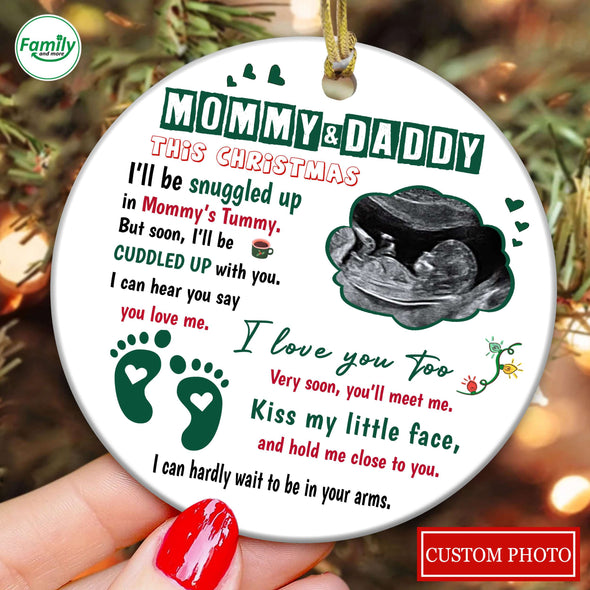 Personalized Gift For Future Daddy And Mommy Merry Christmas Ornament_PP_AV1111221