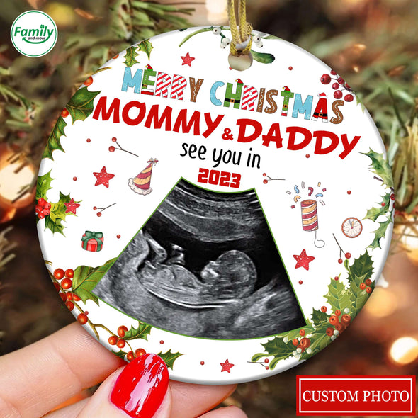 Personalized Gift For Future Mommy & Daddy See You In 2023 Ornament PP - AV09112211