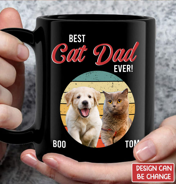 Personalized Gift For Cat And Dog Lover Best Cat Dad Ever Mug - PP - AV011222