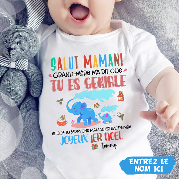 Cadeau Personnalisé Pour Maman Baby Onesie - PP- AV0811222