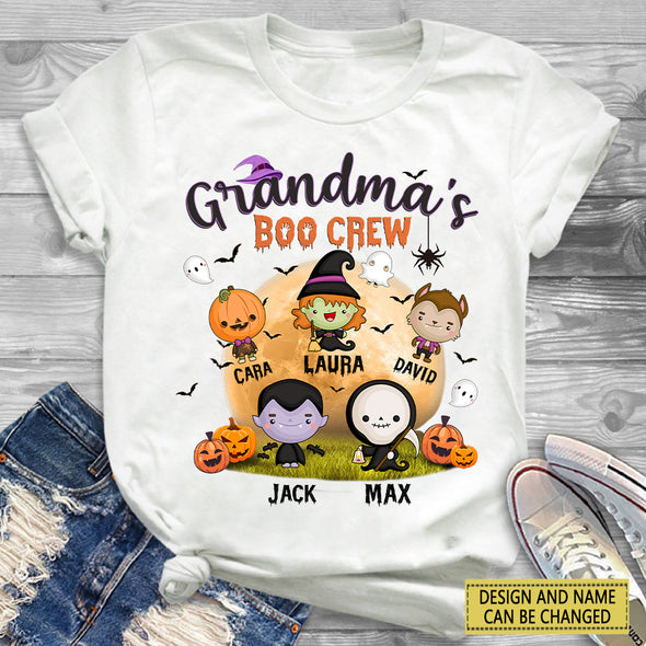Gift For Grandmother Grandma's Boo Crew Halloween T-Shirt - NT - AV1208222