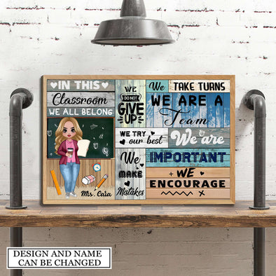 In This Classroom We All Belong Canvas - PP - AV0507223