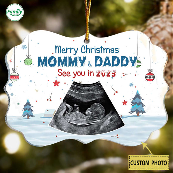 Personalized Gift For Future Mommy & Daddy See You In 2023 Ornament-PP-AV1411227
