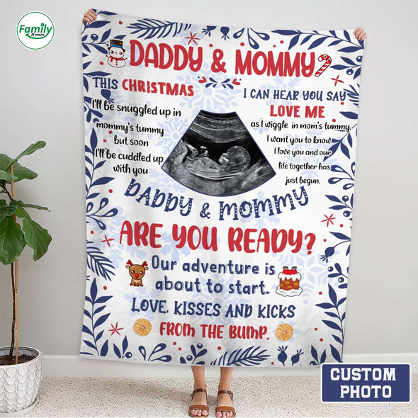 Personalized Gift For Future Daddy and Mommy Our Adventure Is About To Start Blanket - NT - AV1909221
