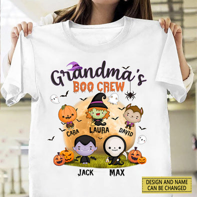 Gift For Grandmother Grandma's Boo Crew Halloween T-Shirt - NT - AV1208222