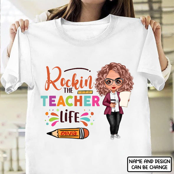 Rockin The Teacher Life T-shirt - PP - AV2406222