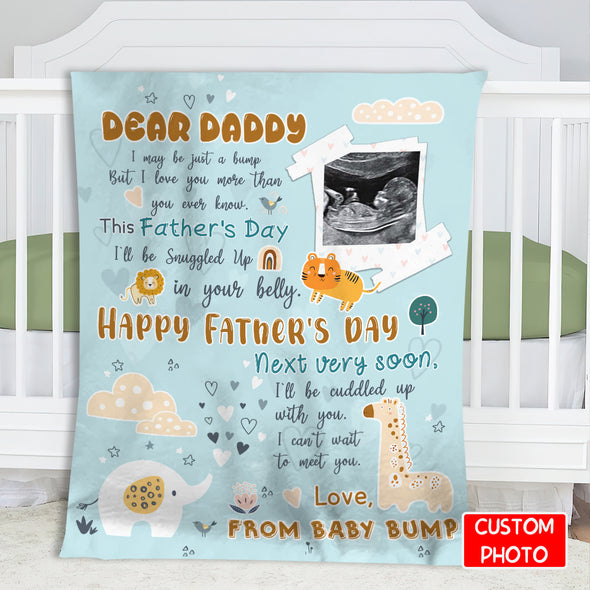 Personalized Gift For Future Daddy Happy Father's Day Blanket - NT - AV0508222