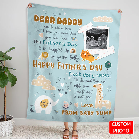 Personalized Gift For Future Daddy Happy Father's Day Blanket - NT - AV0508222