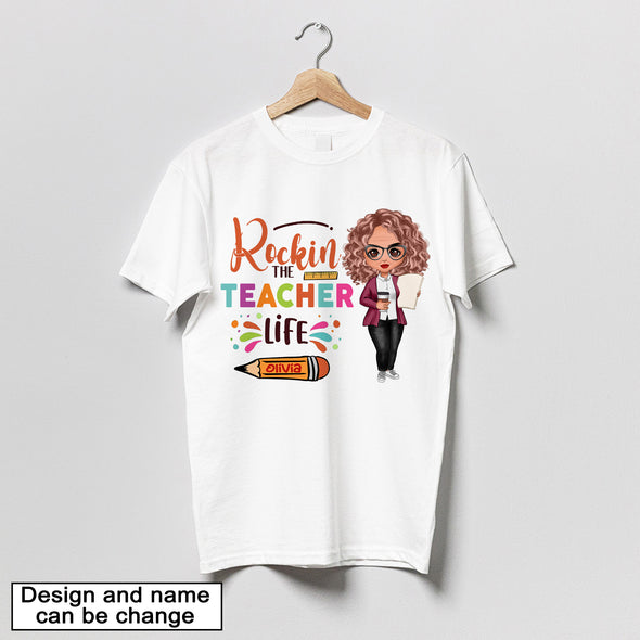 Rockin The Teacher Life T-shirt - PP - AV2406222