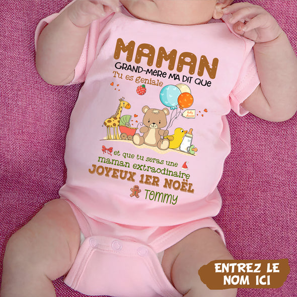 Cadeau Personnalisé Pour Maman Baby Onesie - PP- AV0811229