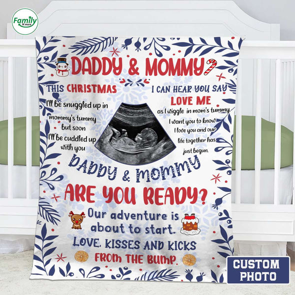 Personalized Gift For Future Daddy and Mommy Our Adventure Is About To Start Blanket - NT - AV1909221