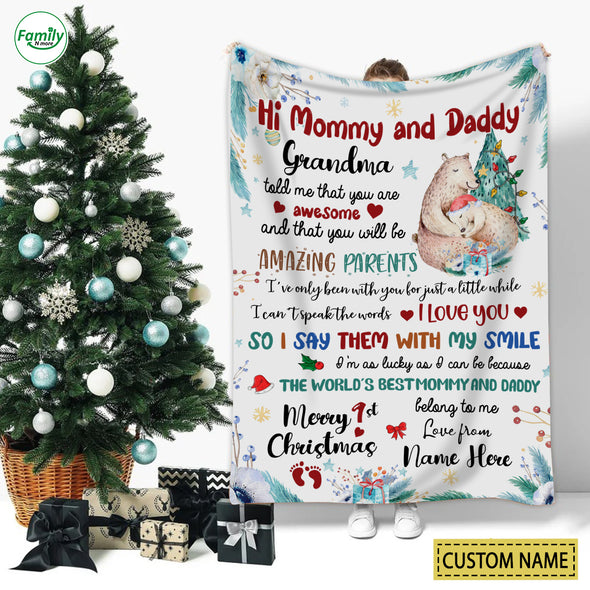 Personalized Gift For Future Daddy & Mommy I Love You Blanket - PP - AV1710225