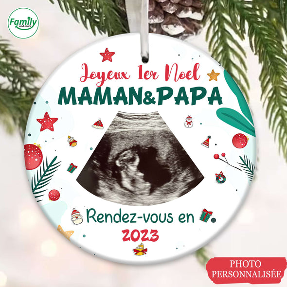 Cadeau Personnalisé Pour Maman & Papa Rendez-vous en 2023 Ornament PP-AV14112210