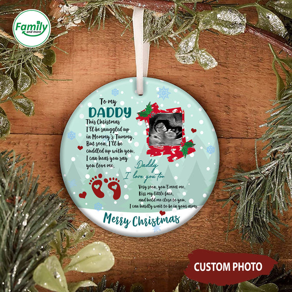 Personalized Gift Of Future Daddy I Love You Too Christmas Ornament_PP_AV1909222