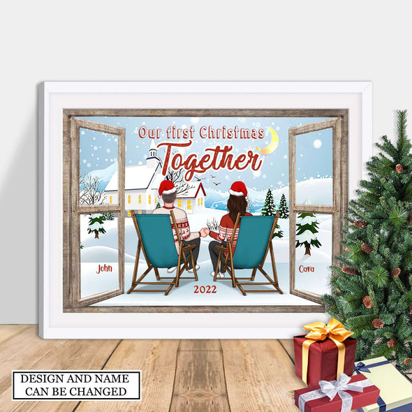 Gift For Couple Our First Christmas Together Canvas PP - AV1410222
