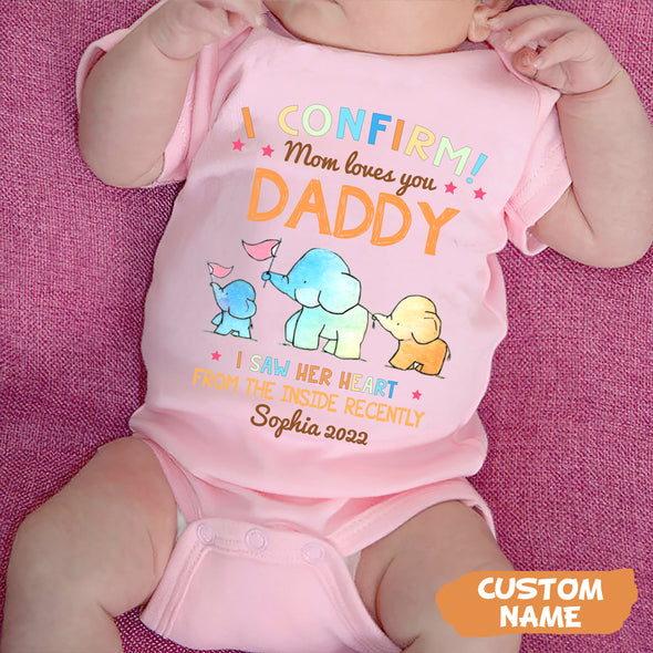 Gift For Future Daddy Mom Loves You Onesie - PP -AV08112210