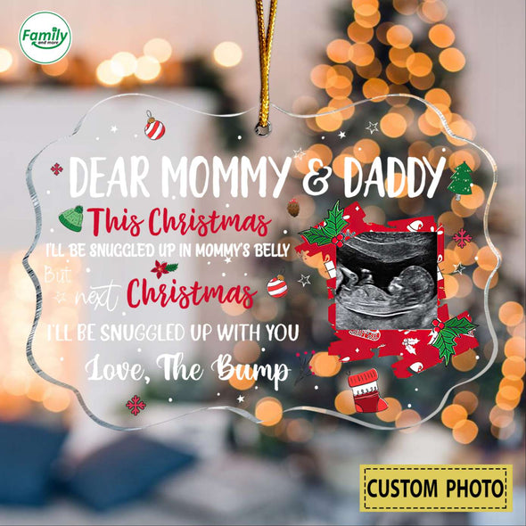 Personalized Gift For Future Mommy & Daddy Next Christmas I'll Be Cuddle Up With You Ornament-PP-AV1810223