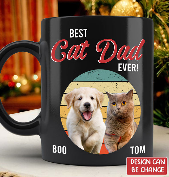 Personalized Gift For Cat And Dog Lover Best Cat Dad Ever Mug - PP - AV011222