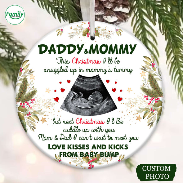 Personalized Gift For Future Mommy & Daddy See You In 2023 Heart Ornament PP - AV1211221
