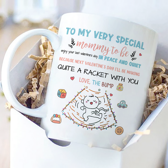 Personalized Gift For Future Mommy Happy Valentine's Day Mug - PP_AV211225