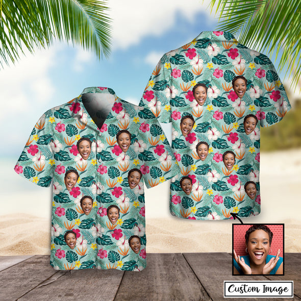 Customized Woman's Face Hawaiian Shirt - PP -AV2911224