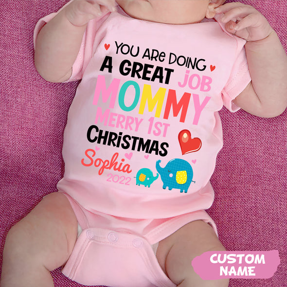 Personalized Gift For Future Mommy You Are Doing A Great Job Baby Onesie_PP_AV0911221