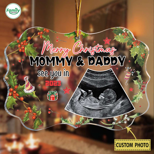 Personalized Gift For Future Mommy & Daddy See You In 2023 Ornament-PP-AV1411221