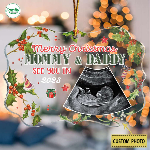 Personalized Gift For Future Mommy & Daddy See You In 2023 Ornament-PP-AV1411223