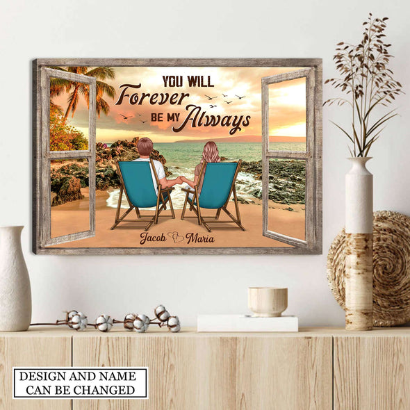 Gift For Couple You Will Forever Be My Always Framed Canvas - PP - AV2707223