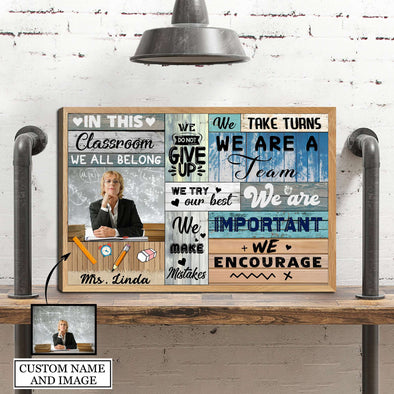 In This Classroom We All Belong Canvas - PP - AV0607223