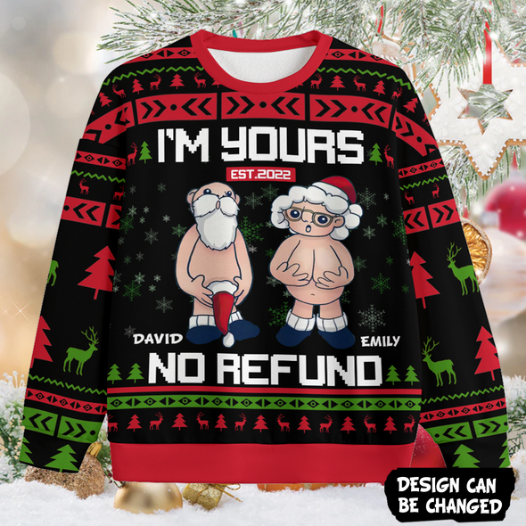 Personalized Gift For Couple Funny Santa Ugly Sweater PP - AV1111228