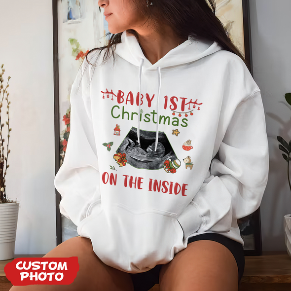 Personalized Gift For Future Mommy Baby 1st Christmas T-shirt, Hoodie, Sweatshirt PP-AV1711224