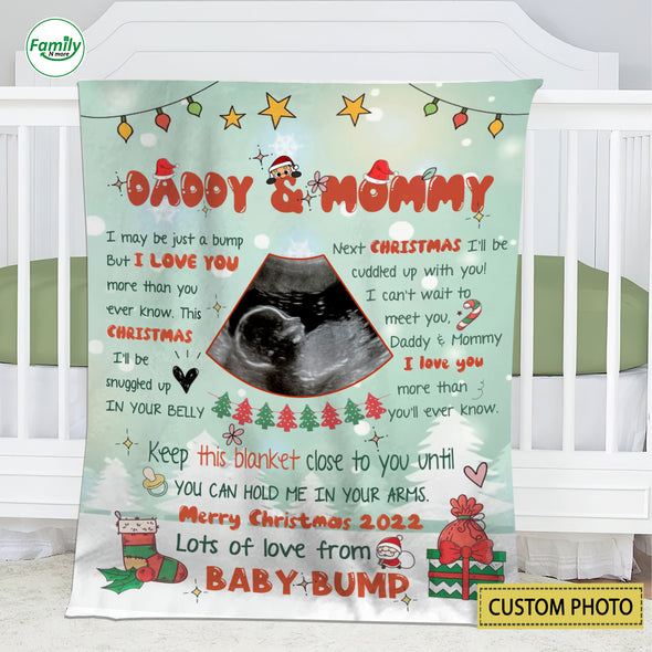 Personalized Gift For Future Daddy and Mommy Next Christmas I'll Be Cuddled Up With You Blanket - NT - AV1409224