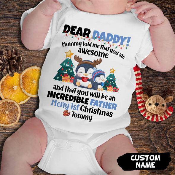 Personalized Gift For Daddy You Will Be An Incredible Father Baby Onesie PP - AV0311227