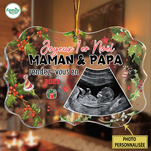 Cadeau Personnalisé Pour Maman & Papa Rendez-vous en 2023 Ornament PP-AV1411222