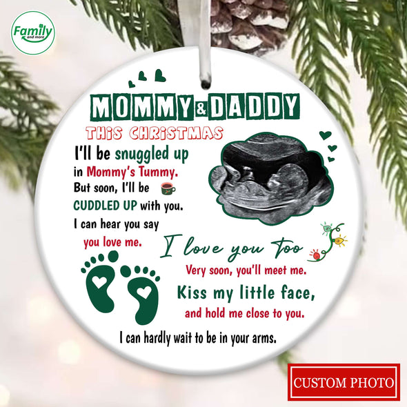 Personalized Gift For Future Daddy And Mommy Merry Christmas Ornament_PP_AV1111221