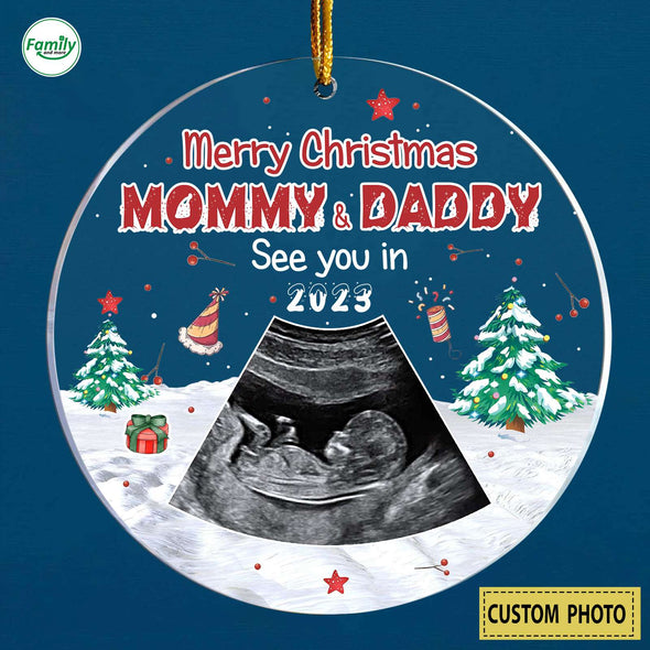 Personalized Gift For Future Mommy & Daddy See You In 2023 Ornament PP - AV09112213