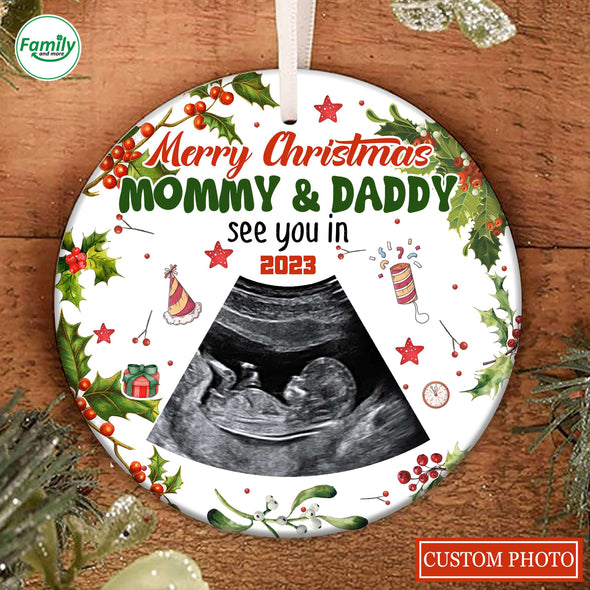 Personalized Gift For Future Mommy & Daddy See You In 2023 Ornament PP - AV0411223