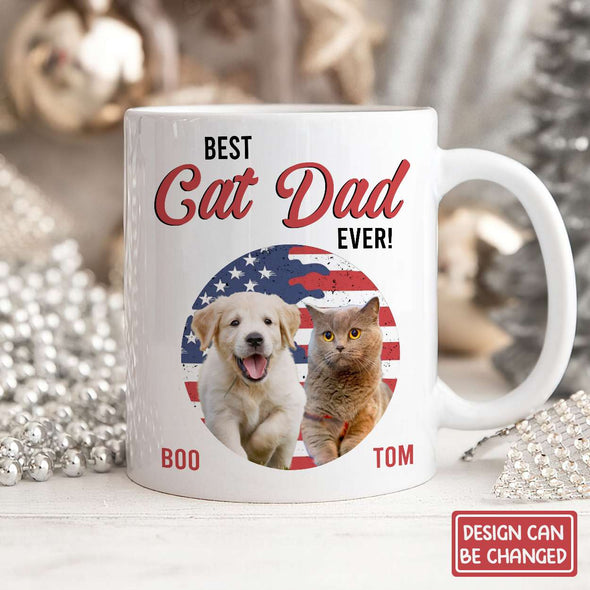 Personalized Gift For Cat And Dog Lover Best Cat Dad Ever Mug - PP - AV011223